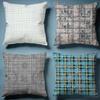 plaid lines Cushion Cover Soft Decorative Pillow Case Suitable for Bedroom Sofa Car Travel Use