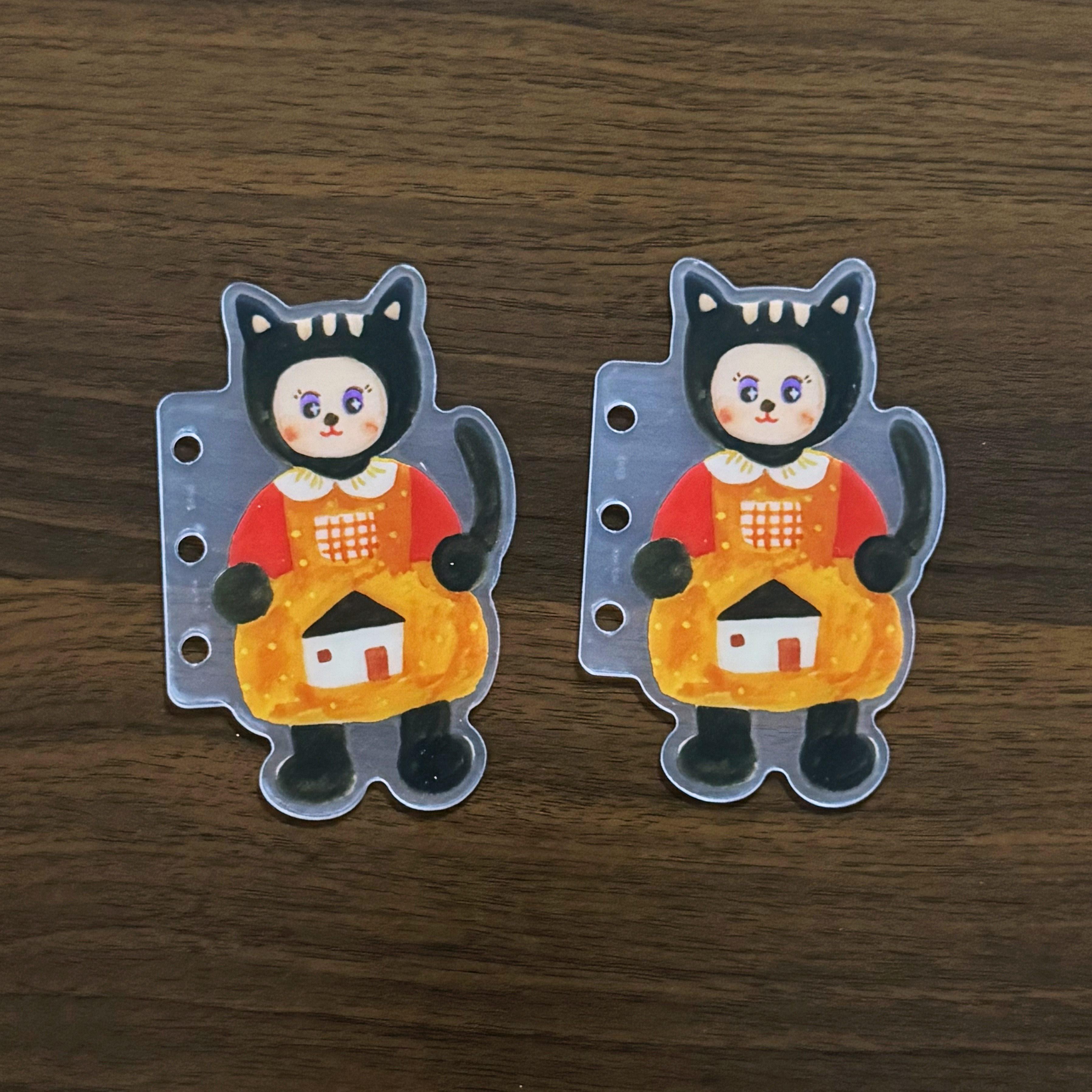 

1pcs Cartoon characters, small animals, hand account, loose leaf notebook, acrylic partition page