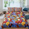 Hamburger Fast Food Theme Comfortable Duvet Quilt Cover Pillowcase Bedding Set Children Bedroom Decoration Home Textile
