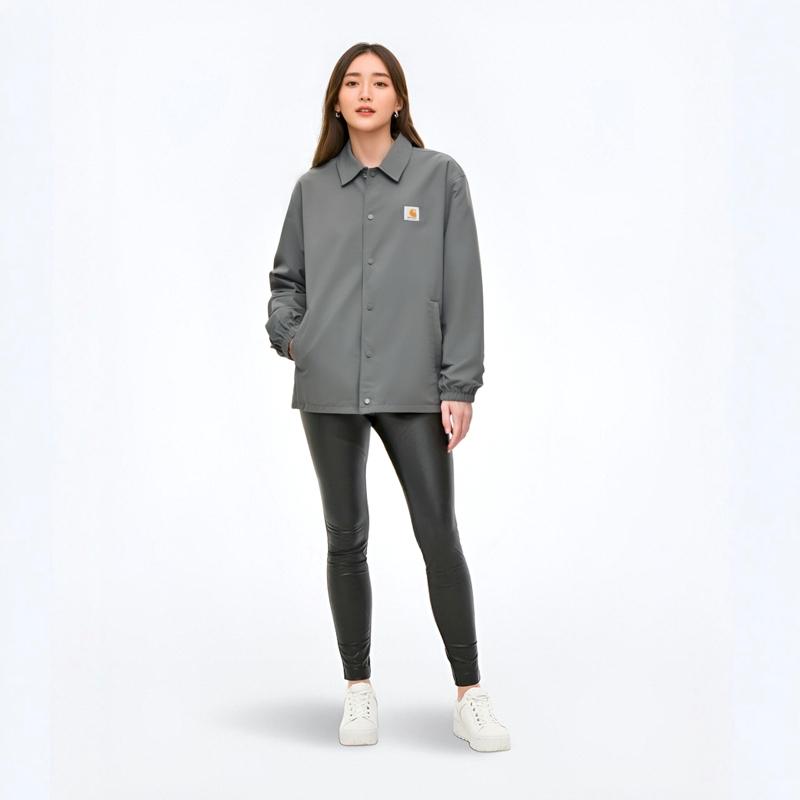 Carhartt WIP Label Stitching Collar Shirt Style Single Breasted Jacket Unisex jackets Gray A222024-2OP