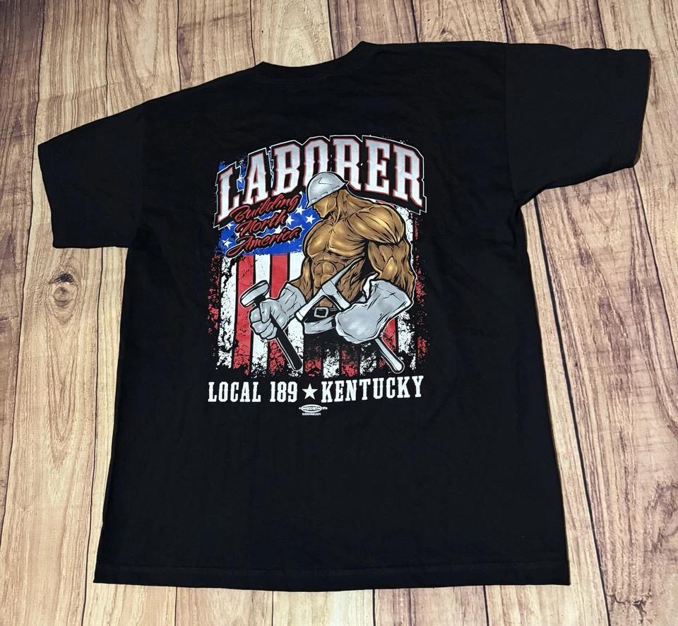 

Laborers International Union Local 189 Kentucky Mens Size XL Black T Shirt 4XL