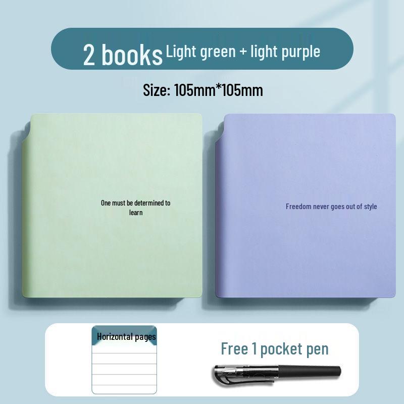 Fickduk: Portabelt rutat anteckningsblock & Praktisk anteckningsbok