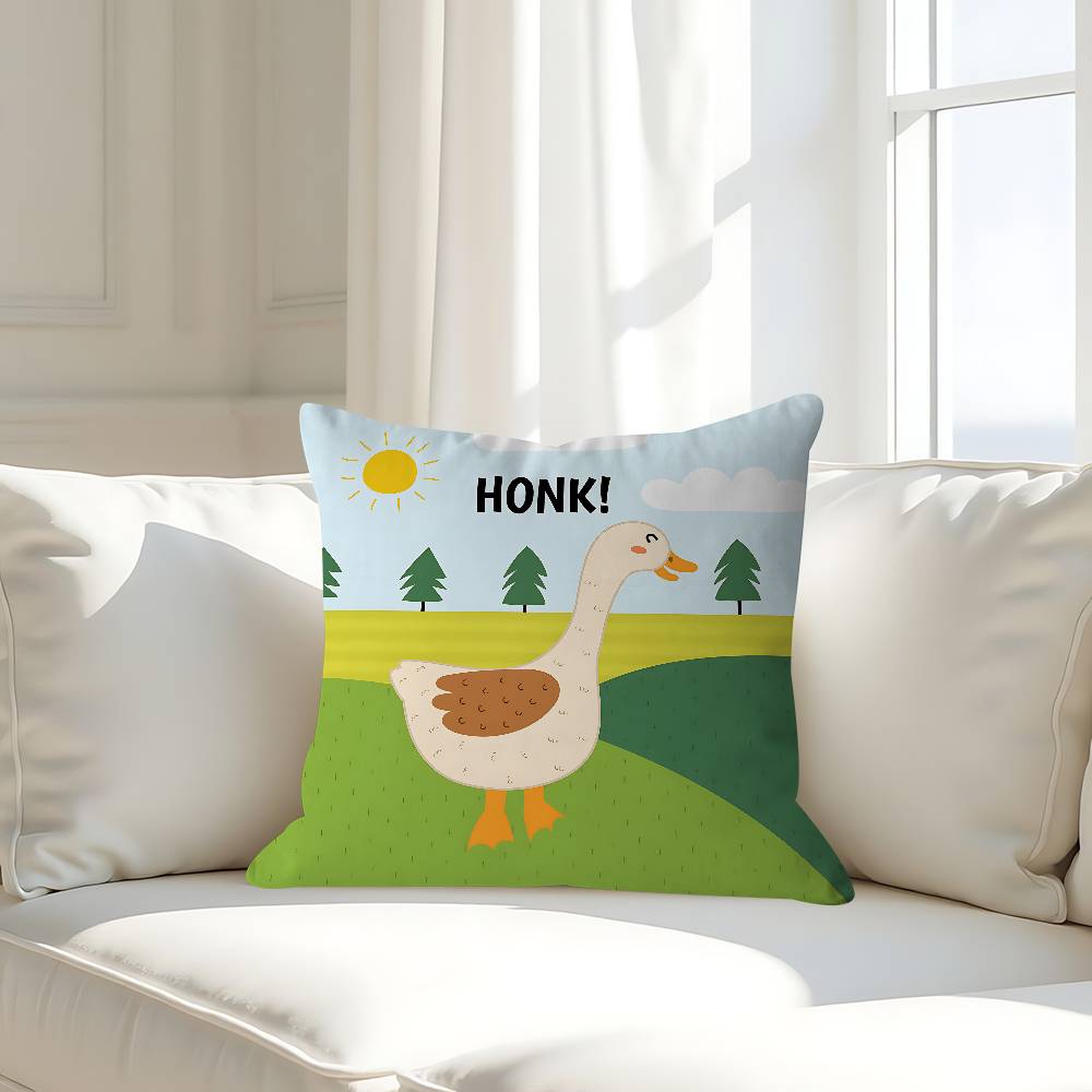 H-Honk Honk Pillow Case Removable Washable Cushion Cover – All-Season Soft Linen