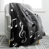 Music Note Blanket Print Throw Blanket Soft Warm Comfortable for Sofa Chair Bed Office for All Season Birthday Souvenir Gifts