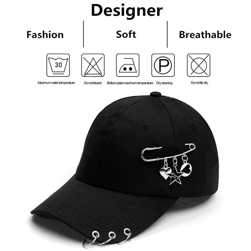 New Fashion Unisex Star Iron Ring Baseball Caps Spring and Autumn Outdoor Adjustable Casual Hats Sunscreen Hat