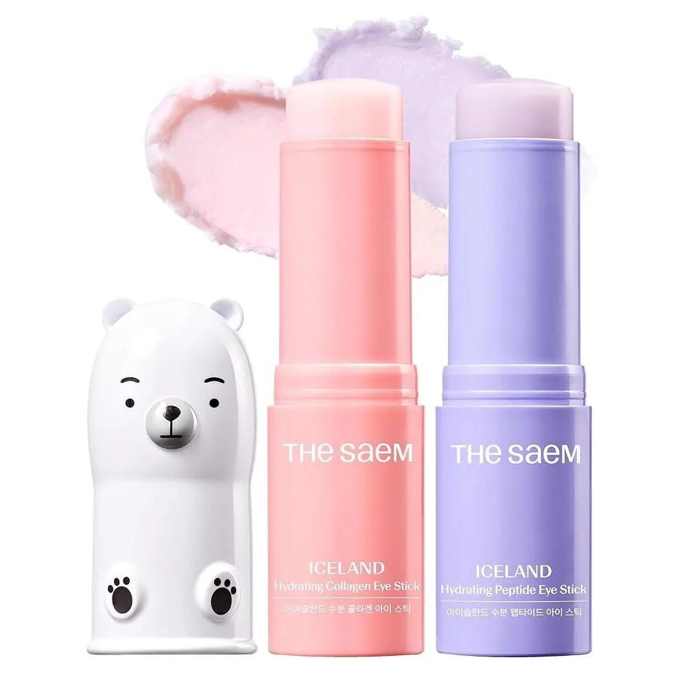 THESAEM Iceland Hydrating Collagen Eye Stick 10.8g 0.37oz - Anti-wrinkle Moisturizing Balm for Sagging Skin Eyes