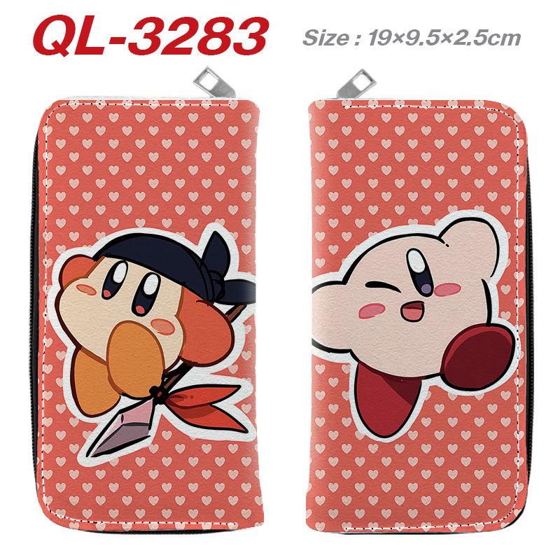 Kirby Zip Long Wallet Anime Clutch Coin Purse Storage Bag Pink 1pcs