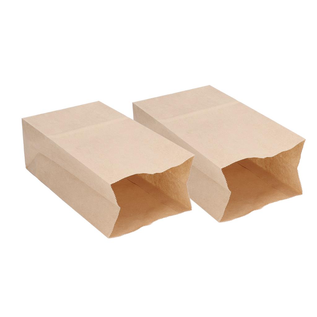 100 Pcs Kraft Paper Bag Food Grade Greaseproof Tear Resistant Disposable Brown Kraft Paper Grocery Bag 180x90x55mm