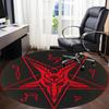 1pc Baphomet Symbol Office Round Area Rug, Under Office Chairs Bedroom Living Room Home Decor, Room Deco, Available in Various Sizes