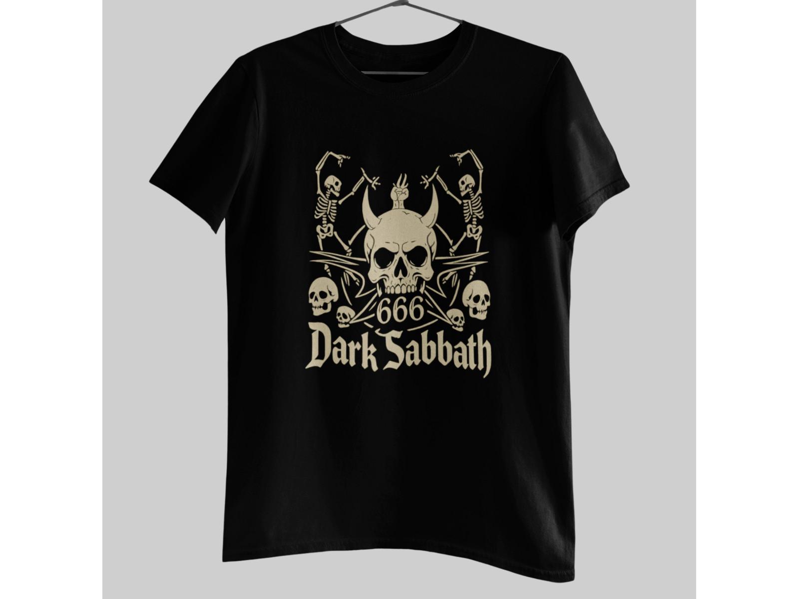 Dark Gothic Skeleton Shirt Skull Graphic Tee Heavy Metal Style XL