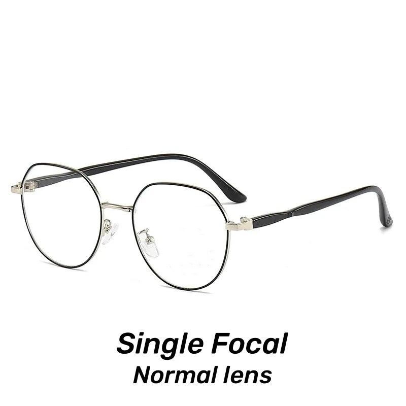 

Винтажные прогрессивные мультифокальные очки для чтения для женщин и мужчин, высококачественные бифокальные очки для пресбиопии, круглые металлические очки для ближнего и дальнего света 400