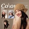 Women's Pure Wool Knitted Hat with Bow - Warm, Fashionable, Ear-Protecting, and Face-Slimming for Autumn and Winter