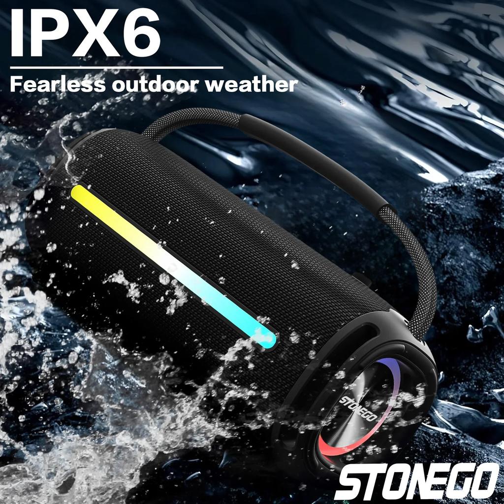 Portable Bluetooth 5.3 Wireless Speaker RGB Lantern IPX6 Waterproof Powerful Subwoofer High Quality Audio Outdoor Speaker