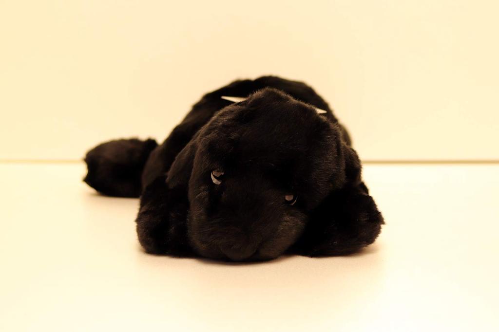 Yoshitoku Labrador Retriever Plüschtier, Schwarz, Klein