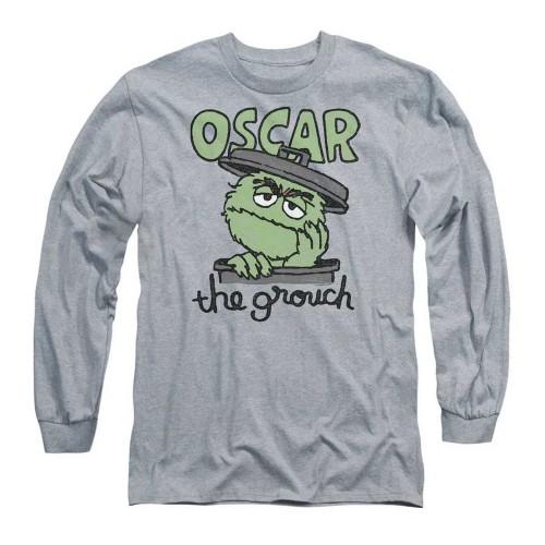 Sesame Street Unisex Adult Canned Oscar The Grouch Long-Sleeved T-Shirt