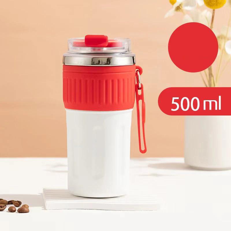 Stainless Steel Thermos Coffee Bottle Leak-proof Vacuum Flask Insulated Cup 510ml