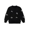 Palace X Evisu FW21 Multi-Pocket Crew Neck Sweatshirt With Logo Print Unisex Sweatshirt Black P21EVCW001