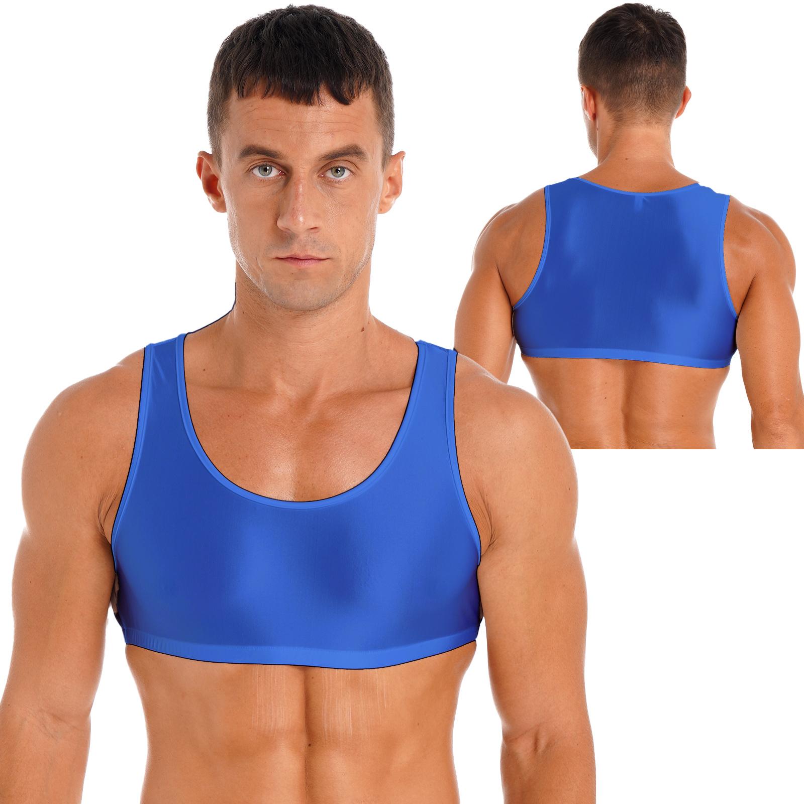

Чоловічі без рукавів Y Back Muscle Half Crop Tank Top Tee Футболки Фітнес Тренажерний зал Спортивний бюстгальтер Жилет M білий