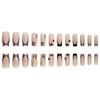 Square Press On Nail Flower Fake Nail Glues On Nail Artificial Acrylic Nail 24pcs Stick On Nail for Womens and Girls