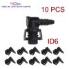 10x ID6 Auto Water Kettle Tank Water Hose Elbow Connector For Engine Radiator Coolant Pipe Joint Plastic Motorcycle Parts