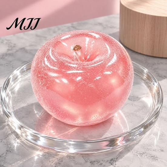 Fidget Toys for Focus Apple Ice Sand Squishy Toy, Slow Rising Squeeze Hand Therapy Stress Balls Transparent Fruit Relief Sensory Toy Kids Adults Desk