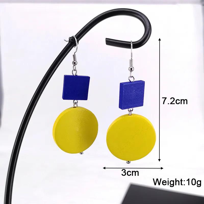 New Blue Color Geometric Earrings for Women Bohemian Flower Butterfly Pendants Female Dangle Earrings 2024 aretes de mujer