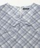 Catharsis Chiffon Mini Dress Blue Check One Size