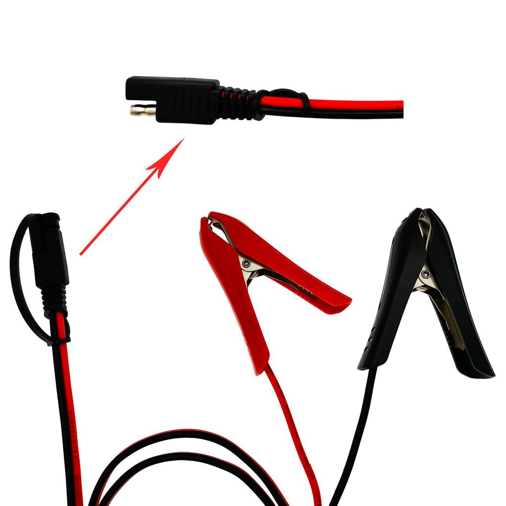 Alligator Clip to SAE Connector Extension Cable 3.2 Feet, SAE