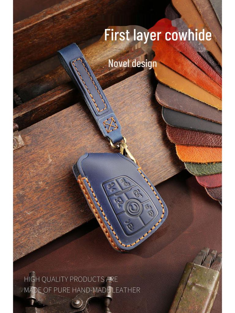 Leather Key Cover for Buick Century & Envision - Custom Fit with Protective Buckle Shell