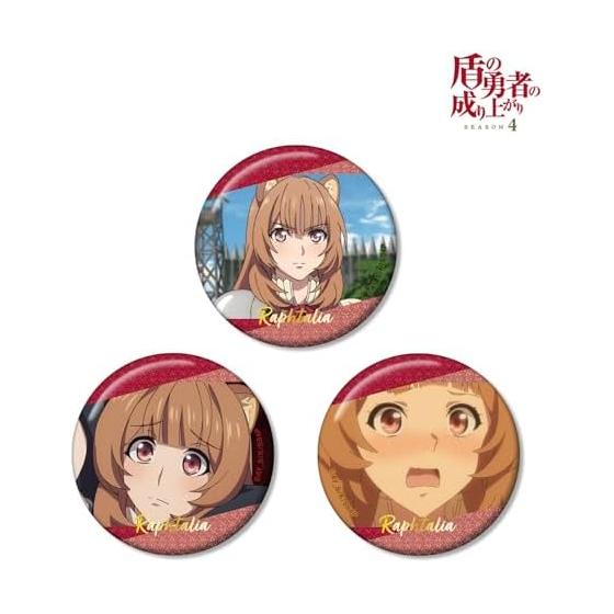 The Rising of the Shield Hero Season 4 Raphtalia Scene Photo Glitter Can Badge Set of 3