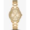 Slim Runway Rose Gold-Tone Stainless Steel Ladies Watch MK1057