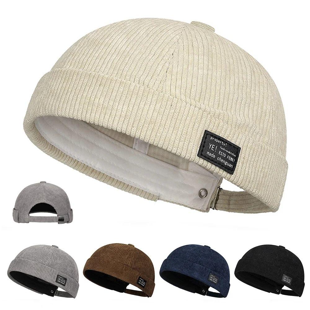 Corduroy Vintage Docker Cap Adjustable Hip Hop Hat Multipurpose Landlord Hat Outdoor