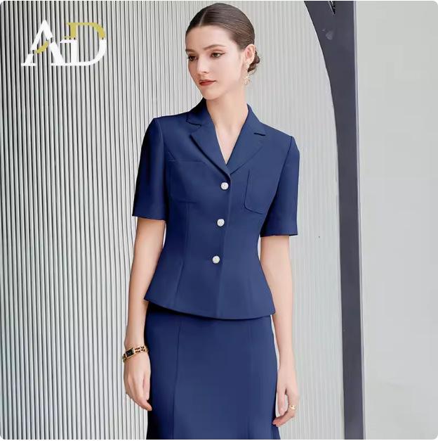 Elegant Retro Fishtail Skirt and Suit Collar Two-Piece Set