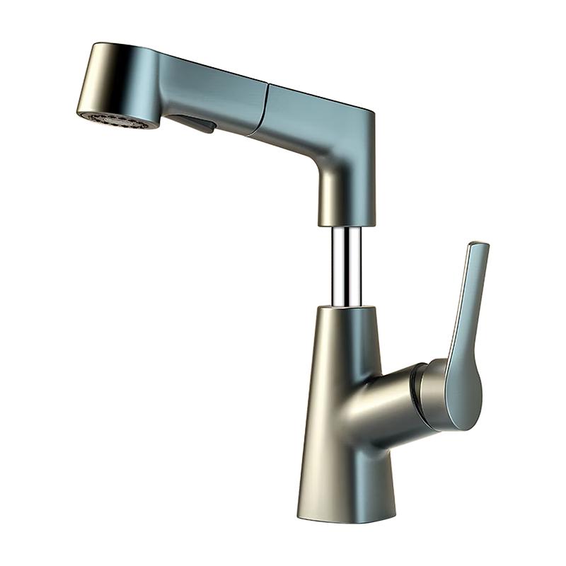 

Modern Gunmetal Pull-Out Basin Faucet