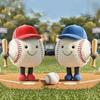 Badminton Baseball Tennis Plush Toys with Feet Smiling Face Expression Ball-type Pendant Children's Dolls Birthday Gifts