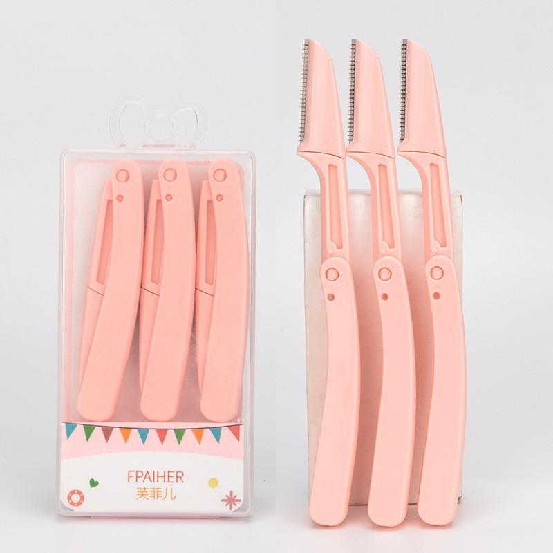 Precision Stainless Steel Eyebrow Razor Kit – Portable & Easy-to-Use Trimmer for Beginners and Makeup Artists, Includes Protective Cap