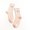 Trendy Women's Planet Embroidery Mid-Calf Cotton Socks - Korean Academy Style