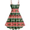 Women's Christmas Tree Print Sexy Slim Fit Off Shoulder Punk Retro Dress