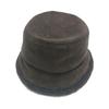 Used ORIENT MILLINERY Bucket Hat Khaki Boa Faux Suede