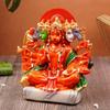 Panchmukhi Hanuman Ji Murti | Statuetka do dekoracji domu, na prezent, ochrona przed złym okiem 15.2 (Pomarańczowy)