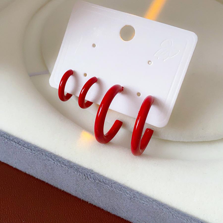 Silberne Nadel Tropfenöl Rote Perlen Ohrstecker - Eleganter & Vielseitiger Schmuck für Damen