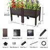 Plastic Elevated Planters for Raised Garden Bed with Legs for Outdoor Plants Box Kits with Drainage Holes for Patio Deck Balcon