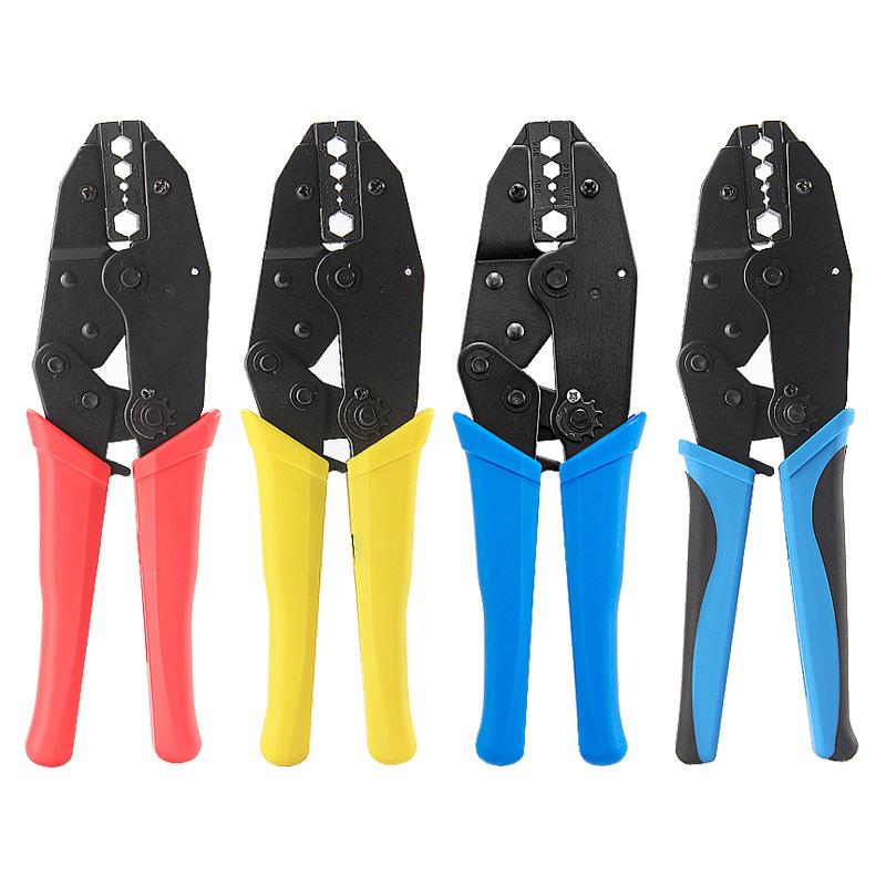 5 Hole Hexagonal Cold Press Pliers Coaxial Cable RG58 RG59 RG62 Multifunctional Ratchet Crimping Pliers BNC