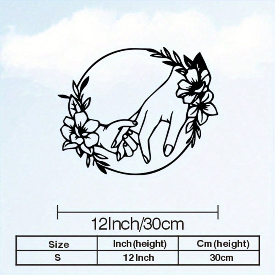 Винтажное Цветочное Металлическое Настенное Искусство Круглый Декор Стены с Защитой от Ржавчины Подарок для Матери