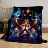 "Ancient Egyptian Ankh and Cosmic Glow" Print Blanket Soft and Cozy Perfect for the Living Room Bed Sofa or a Nap,gift