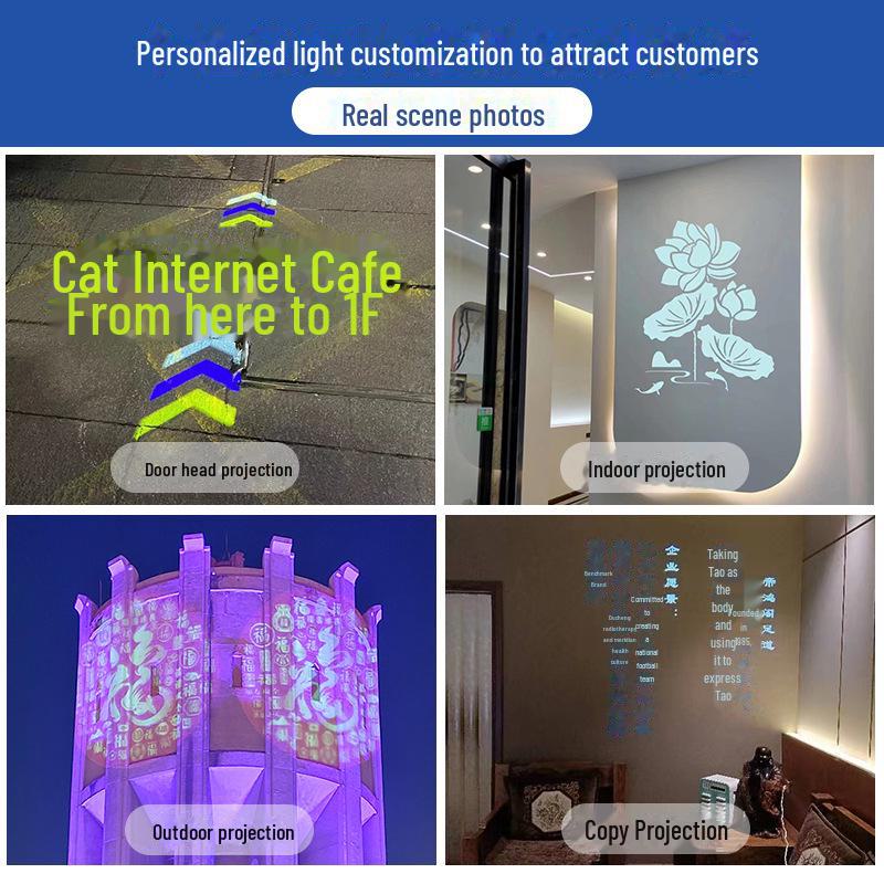 Wasserdichte Outdoor-LED-Projektionslampe für Schaufensterlogos