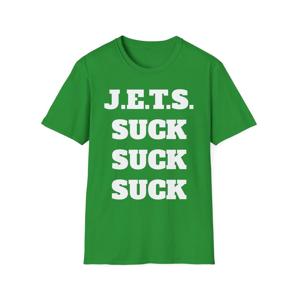 Jets Suck Suck Suck Football Softstyle T-Shirt - Sports Tee, Gift for NFL Fans