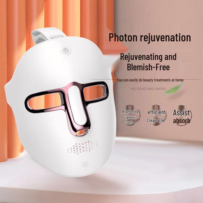 

Семицветная светодиодная маска для красоты с высокояркими светодиодами белый