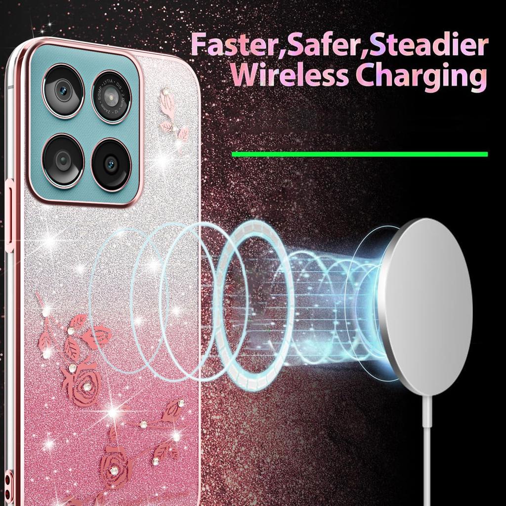 KADEM TPU Pouzdro pro Motorola Edge 60 5G/60s 5G/60 Fusion 5G Květinový design Gradientní kryt na telefon