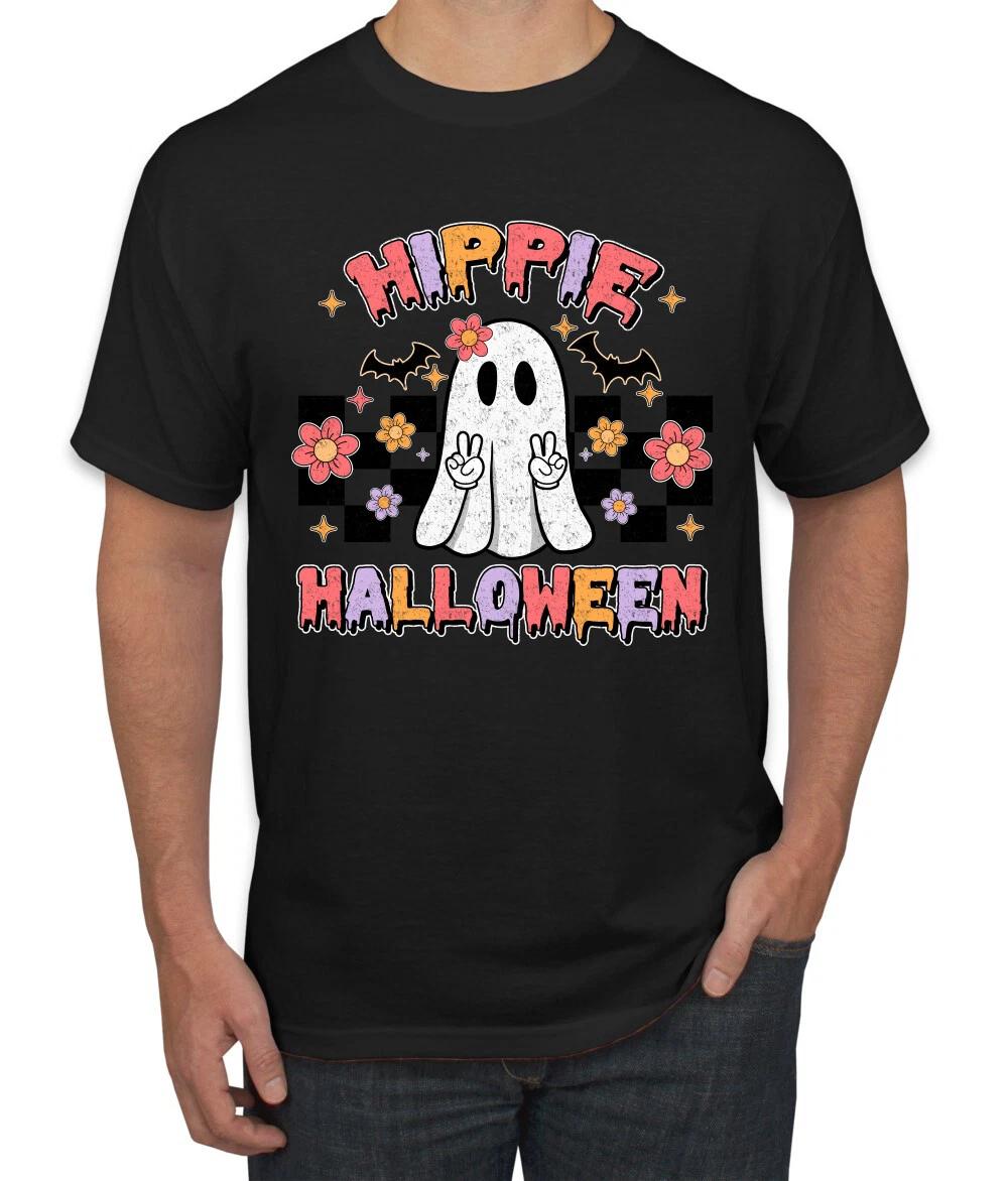 Hippie Ghost Bats Stars Pink Orange Purple Men T- Shirt S